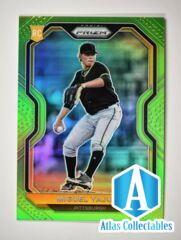 2021 Panini Prizm Tier II Lime Green Prizm /125 Miguel Yajure #165 Rookie RC
